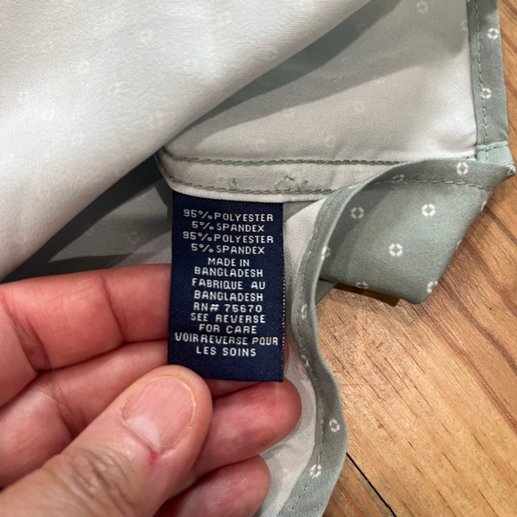 Men's Michael Brandon Green White Polka Dot Short Sleeve Button Shirt M, 0033 B1 - Picture 9 of 10